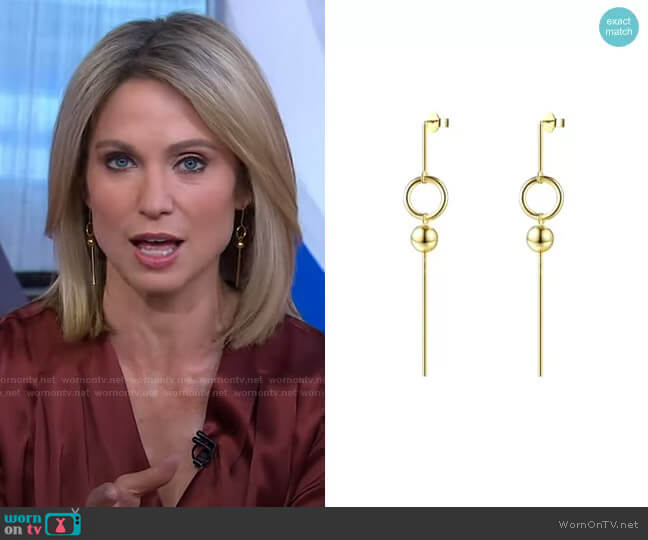 Orbit Drops by Accessory Concierge worn by Amy Robach  on Good Morning America