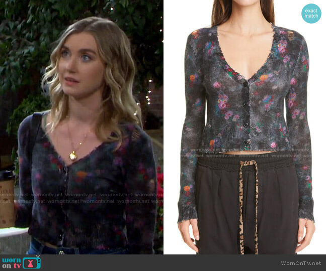 WornOnTV: Claire's floral cropped cardigan on Days of our Lives