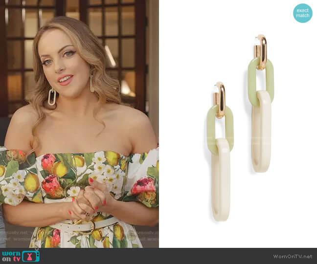 Nesso Earrings by Rachel Comey worn by Fallon Carrington (Elizabeth Gillies) on Dynasty