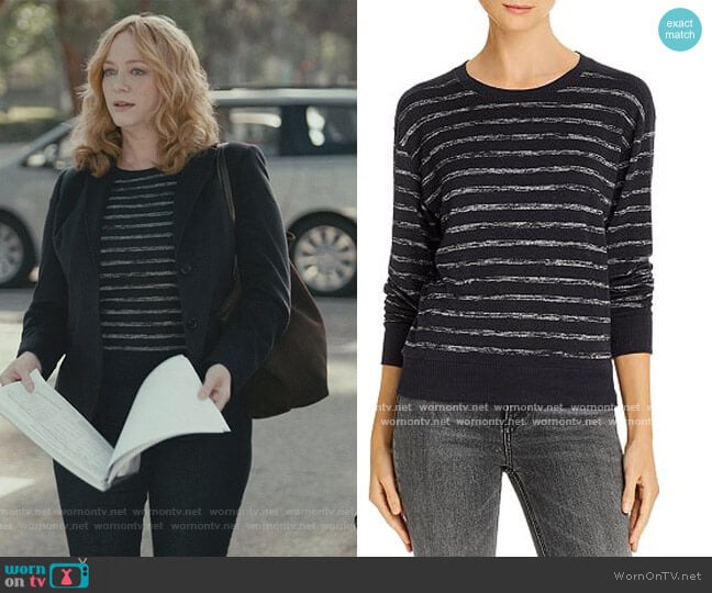 Avryl Stripe Crewneck Sweater by Rag & Bone worn by Beth Boland (Christina Hendricks) on Good Girls