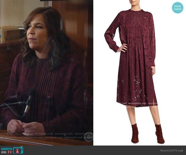 Rubie Floral Burnout Dress by Rag and Bone worn by Sara Castillo (Lindsay Mendez) on All Rise