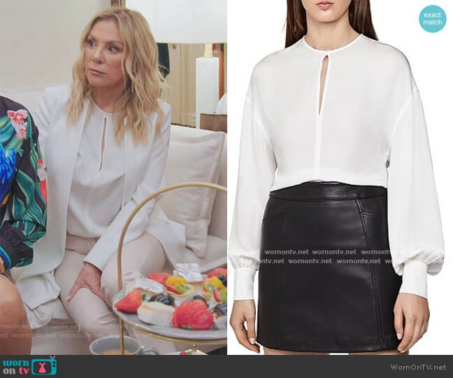 Alana Bishop-Sleeve Blouse by Reiss worn by Ramona Singer on The Real Housewives of New York City