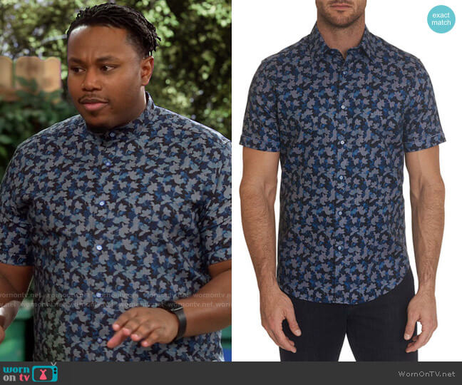 Robert Graham Novena Shirt worn by Marty (Marcel Spears) on The Neighborhood