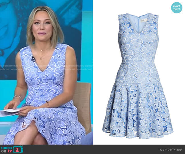 Sleeveless Lace Fit & Flare Dress by Eliza J worn by Dylan Dreyer  on Today