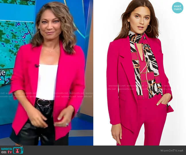 Soft Madie Blazer - 7th Avenue by New York & Company worn by Ginger Zee on Good Morning America