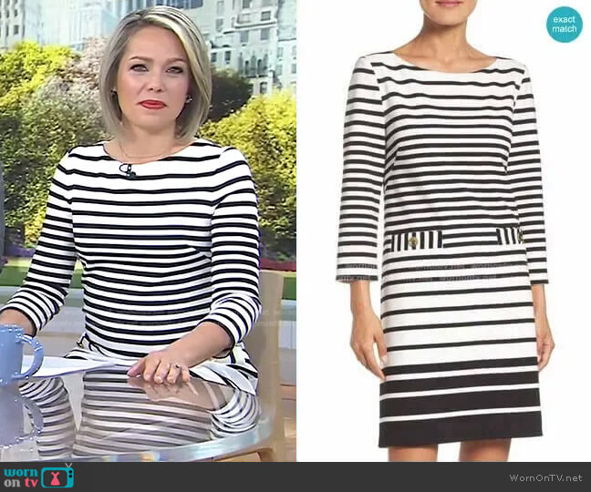 Stripe Shift Dress by Eliza J worn by Dylan Dreyer  on Today