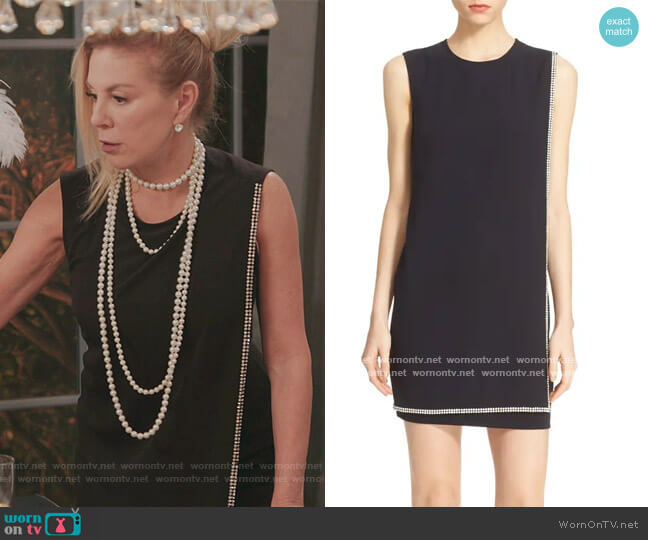 Burford Double Layer Embellished Dress by Ted Baker worn by Ramona Singer on The Real Housewives of New York City