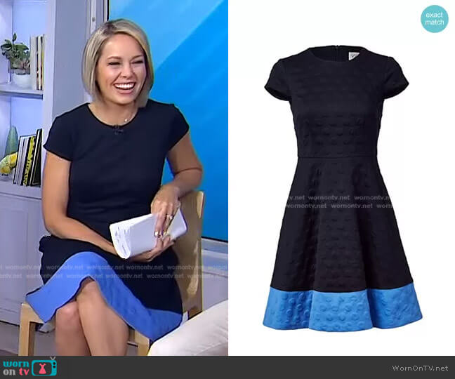 Textured Knit Fit and Flare Dress by Eliza J worn by Dylan Dreyer on Today