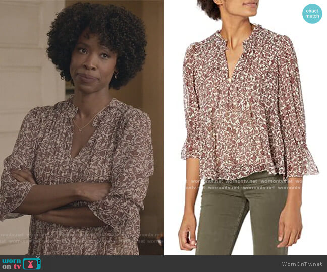WornOnTV: Grace’s floral pleated blouse on All American | Karimah ...