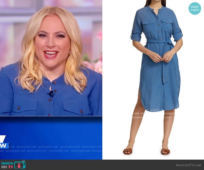 Makua Belted Shirtdress by Veronica Beard worn by Meghan McCain on The View