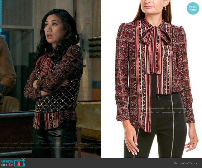 ALC Leslie Blouse worn by Melody Bayani (Liza Lapira) on The Equalizer