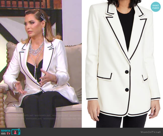 Elna Long Blazer by Alice + Olivia  worn by D’Andra Simmons on The Real Housewives of Dallas