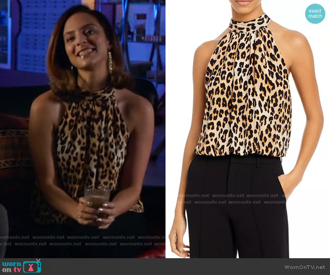 Alice + Olivia Spotted Leopard Multi Maris Top worn by Zari Tomaz (Tala Ashe) on Legends of Tomorrow