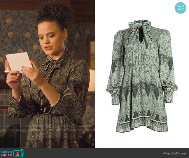 Alice + Olivia Tanisha Dress worn by Maggie Vera (Sarah Jeffery) on Charmed