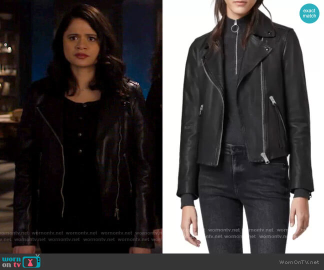 All Saints Dalby Biker Jacket worn by Mel Vera (Melonie Diaz) on Charmed