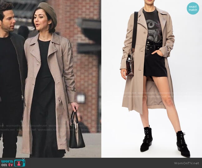 Ceci Coat by All Saints worn by Rosanna Williams (Katie Findlay) on Zoeys Extraordinary Playlist