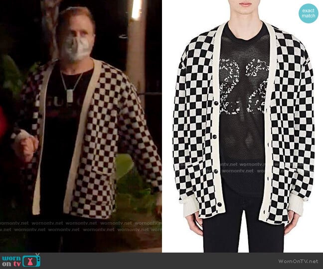 Amiri Checkered Cashmere Cardigan worn by Spencer Pratt (Spencer Pratt) on The Hills New Beginnings