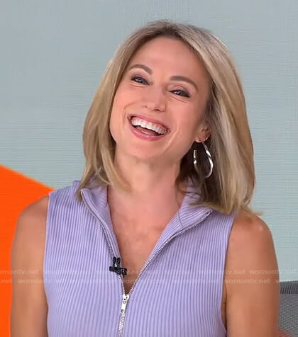 Amy’s lilac zip front dress on Good Morning America