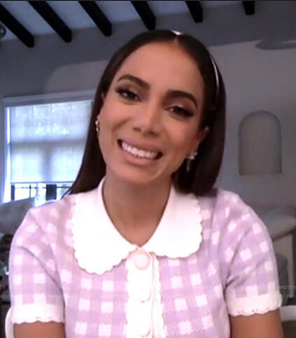 Anitta’s lilac checked polo on Today