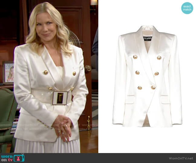 Balmain Satorial Jacket worn by Brooke Logan (Katherine Kelly Lang) on The Bold and the Beautiful