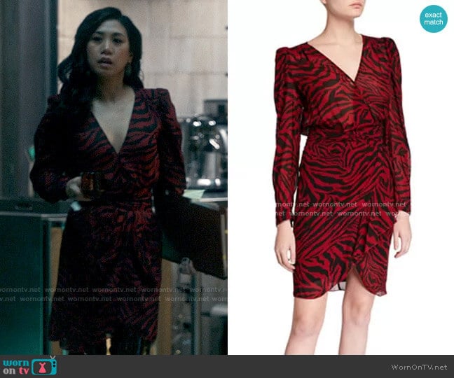 ba&sh Saphir Dress worn by Melody Bayani (Liza Lapira) on The Equalizer