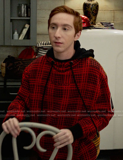 Big Red's plaid hoodie on High School Musical The Musical The Series