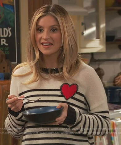 Chelsea's stripe heart sweater on Ravens Home