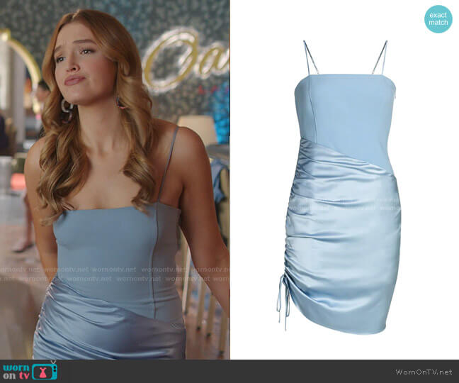 Juliette Spaghetti Strap Bodycon Dress by Cinq a Sept worn by Kirby Anders (Maddison Brown) on Dynasty