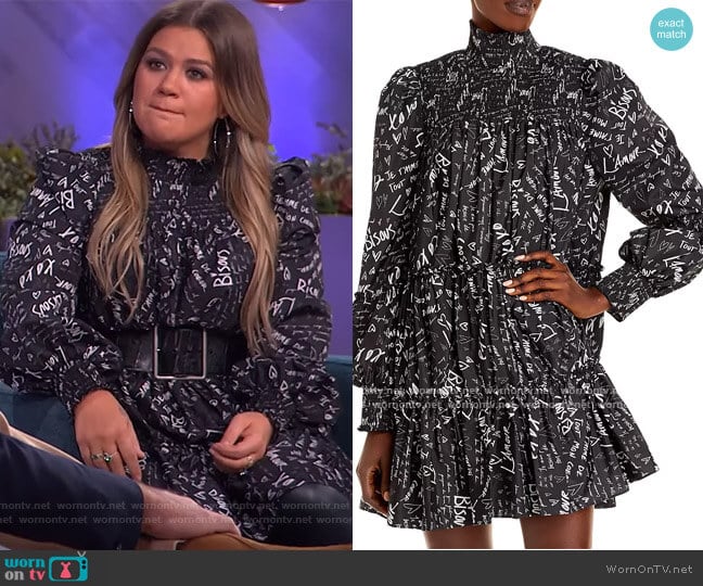 Love Note Rika Dress by Cinq a Sept worn by Kelly Clarkson on The Kelly Clarkson Show