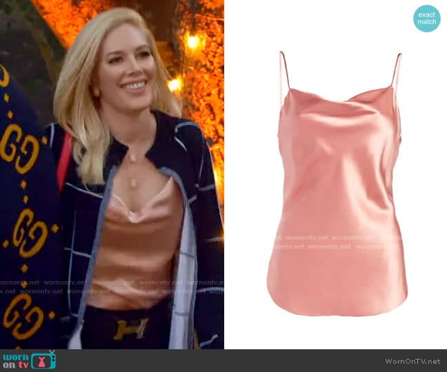 Cinq a Sept Marta Silk Cowlneck Cami Top worn by Heidi Montag (Heidi Montag) on The Hills New Beginnings