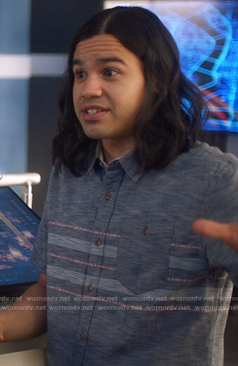 Cisco’s blue striped shirt on The Flash