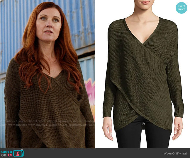 Design Lab Surplice Wrap Sweater worn by Nora (Michelle Harrison) on The Flash