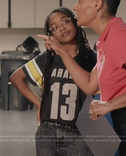 Diane's black paradise jersey on Black-ish