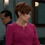 Diane’s pink peplum jacket and skirt on General Hospital