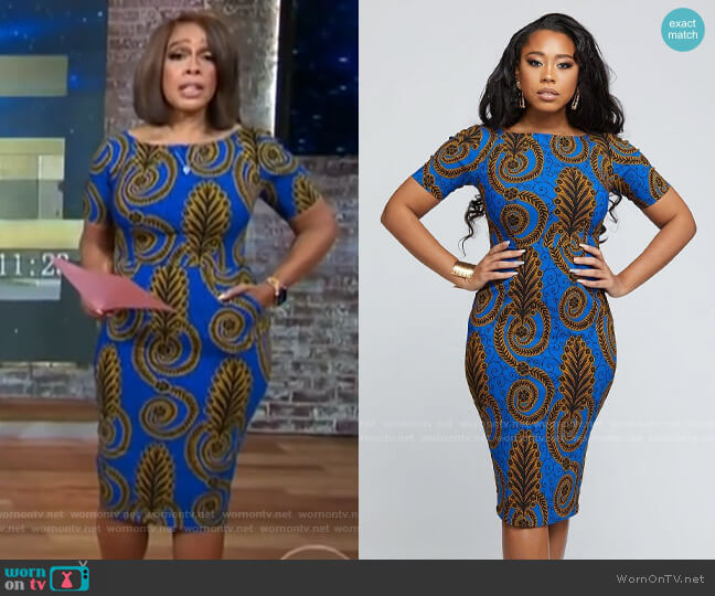 D'iyanu Sabella Dress worn by Gayle King on CBS Mornings