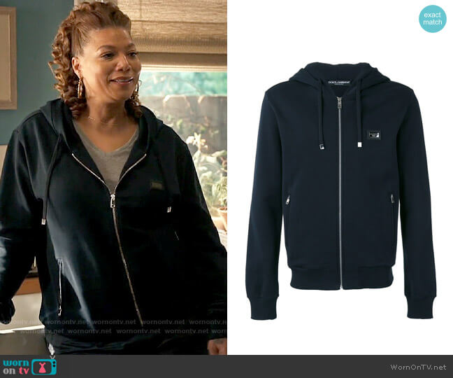 Dolce & Gabbana Drawstring Zip Hoodie worn by Robyn McCall (Queen Latifah) on The Equalizer