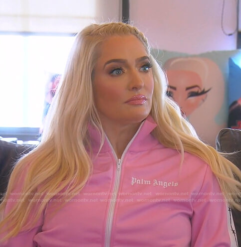 Erika's pink track jacket on The Real Housewives of Beverly Hills