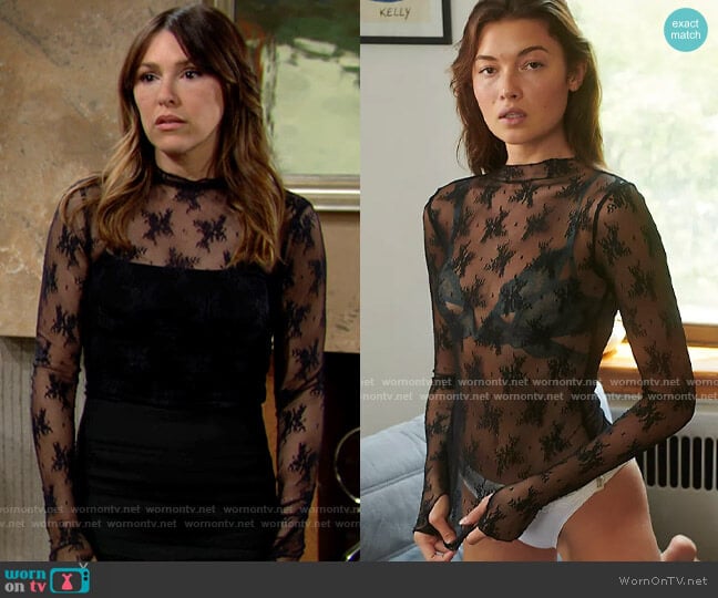 Free People Lady Lux Top worn by Chloe Mitchell (Elizabeth Hendrickson) on The Young and the Restless