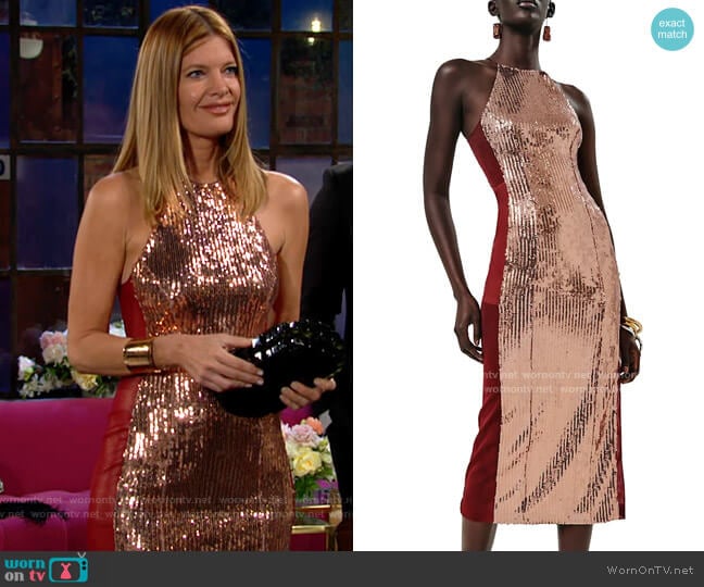 Galvan Sculpted Panel Dress worn by Phyllis Summers (Michelle Stafford) on The Young and the Restless