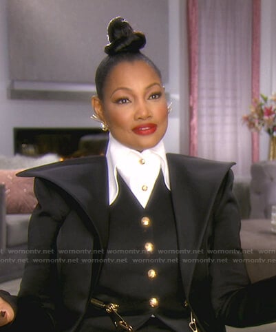 Garcelle’s black buttoned vest and jacket on The Real Housewives of Beverly Hills
