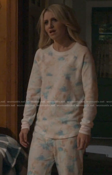 Gina’s tie dye pajamas on B Positive