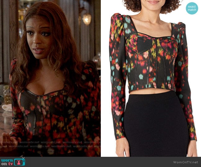 Guess Long Volume Sleeve Rachel Top worn by Ryan Wilder (Javicia Leslie) on Batwoman