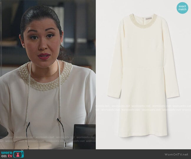 Dress with Pearly Beards by H&M worn by Sherri Kansky (Ruthie Ann Miles) on All Rise