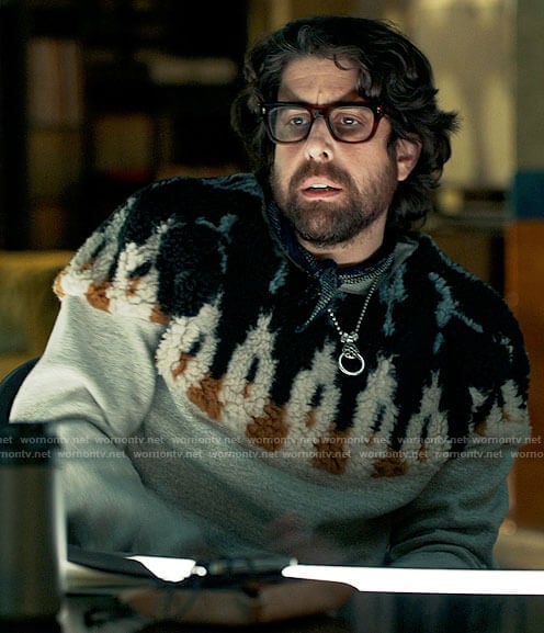 Harry's fur detail sweater on The Equalizer