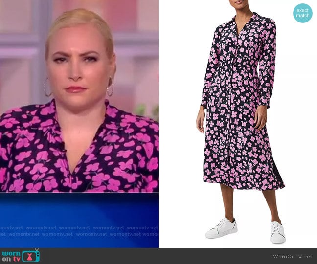 Lulu Floral Print Midi Dress by Hobbs London worn by Meghan McCain on The View