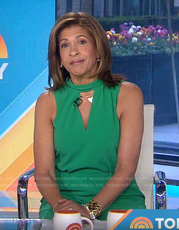 Hoda’s green keyhole jumpsuit on Today