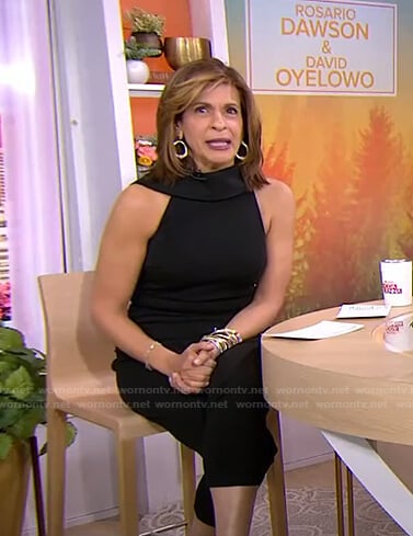 Hoda’s black sleeveless jumpsuit on Today