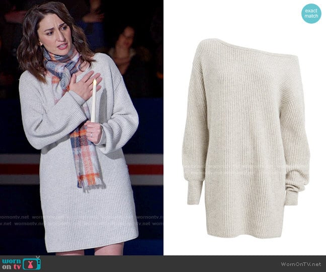 Intermix Jackie Wool-Cashmere Sweater Dress worn by Dawn Solano (Sara Bareilles) on Girls5eva