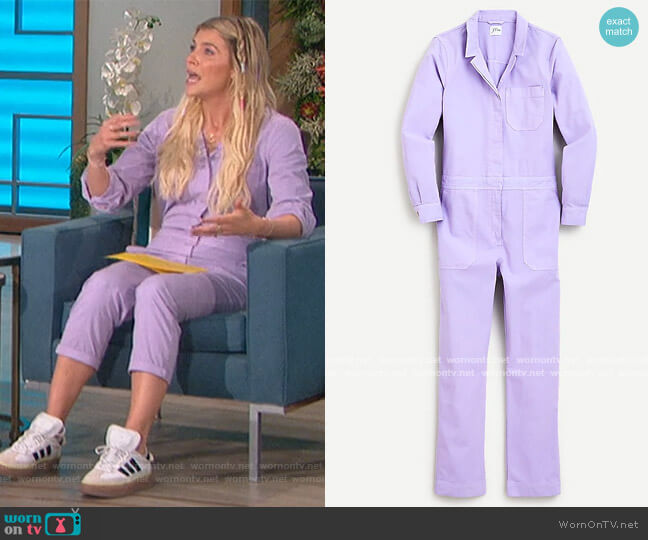 Foundry chino coveralls by J. Crew worn by Amanda Kloots on The Talk