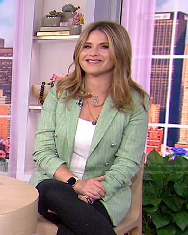 Jenna’s green striped blazer on Today